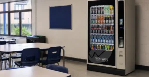 cold drinks vending machine in school